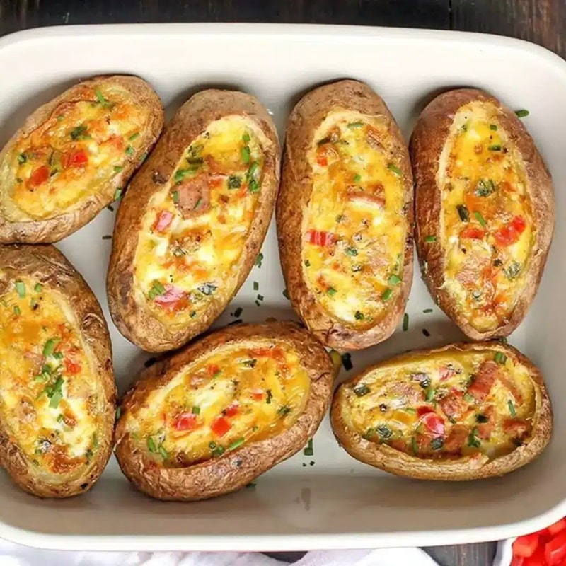 طرز تهیه سیب زمینی شکم ‌پر