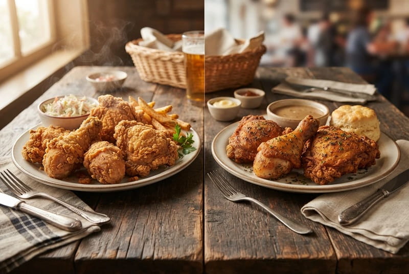 فرق بین مرغ سوخاری و کنتاکی